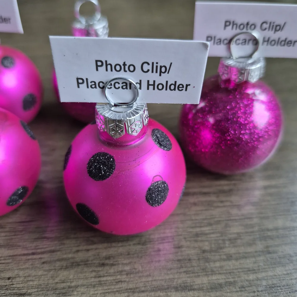 Stanley Pink and Black Polka Dot Ornaments